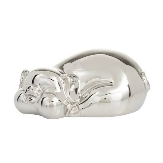 CosmoLiving by Cosmopolitan Silver Porcelain Contemporary Sculpture